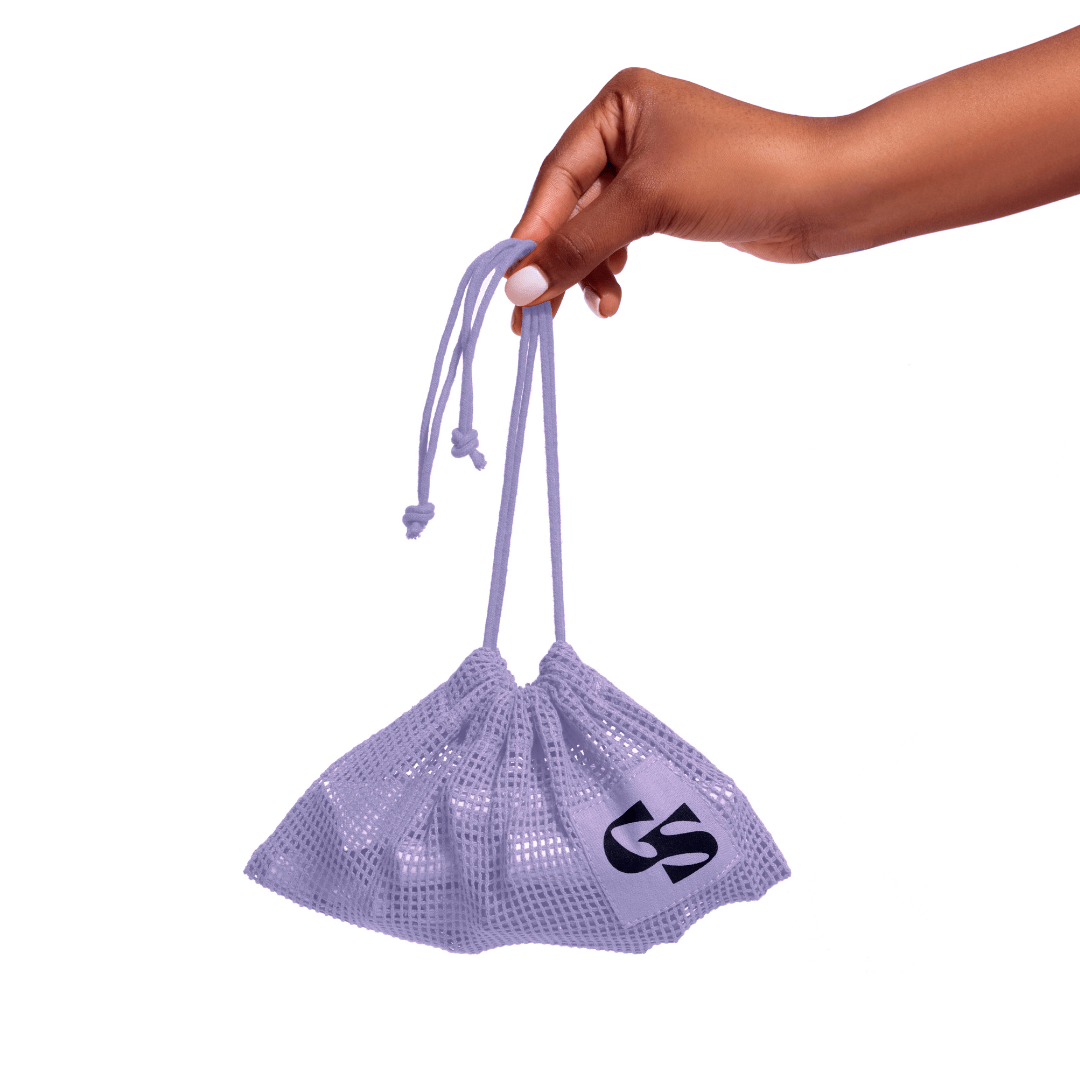 Organic Cotton Mesh Travel Bag - Purple - Image: 1